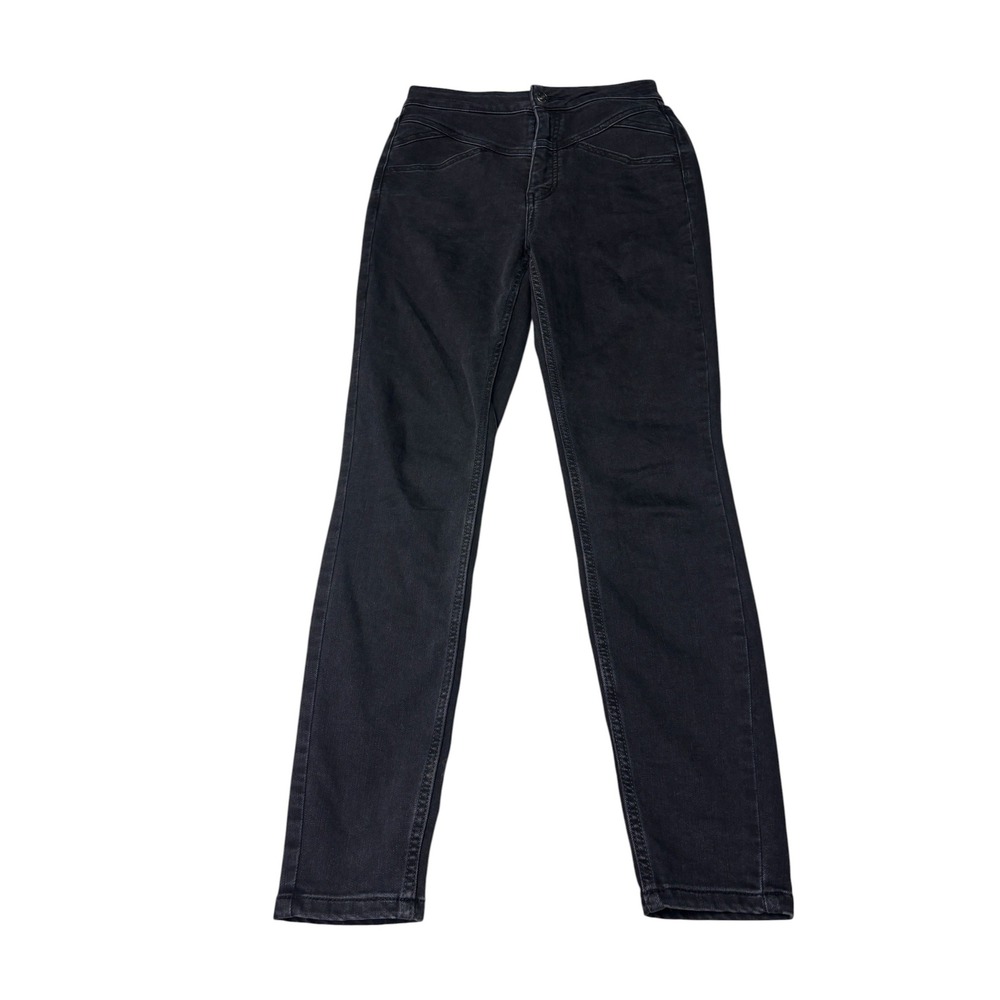 We The Free Free People Black High Rise Western Yoke Skinny‎ Jeans Size 25X28